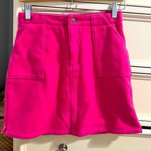 Hot pink skirt with pockets